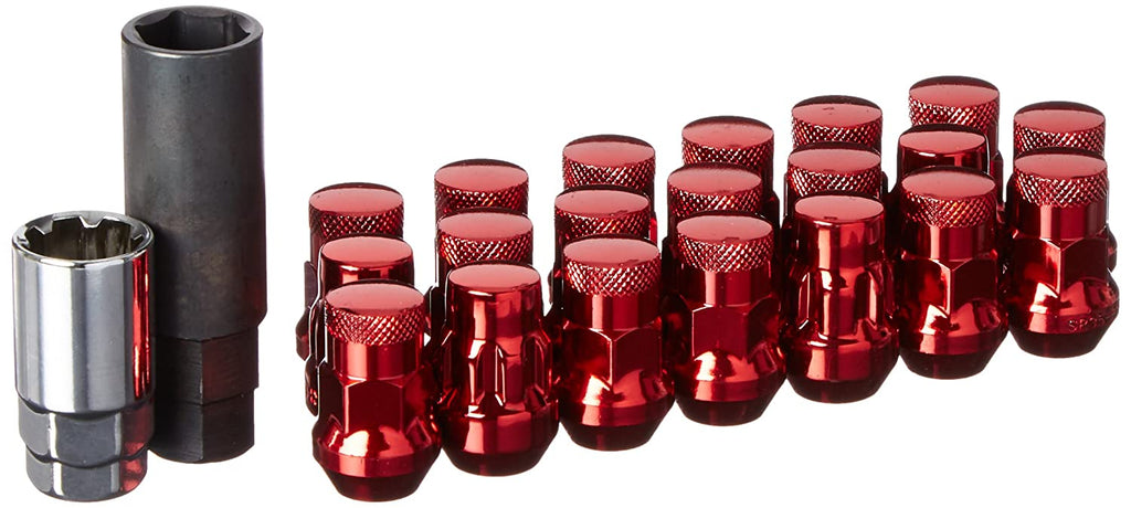 WHEEL MATE MUTEKI SR35 CLOSE END LUG NUTS W/ LOCK SET – RED 12×1.50 35MM - eliteracefab.com