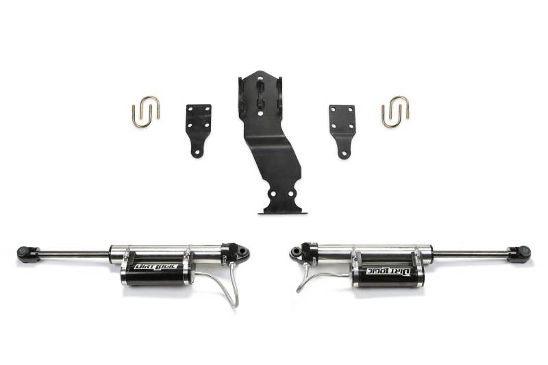 Fabtech 19-20 Ford F450/F550 4WD Dual Steering Stabilizer System w/DL 2.25 Resi Shocks - eliteracefab.com