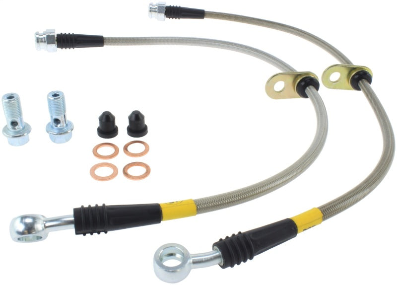 StopTech 99-00 Civic Si w/Rear Disc Brakes Front SS Brake Lines - eliteracefab.com