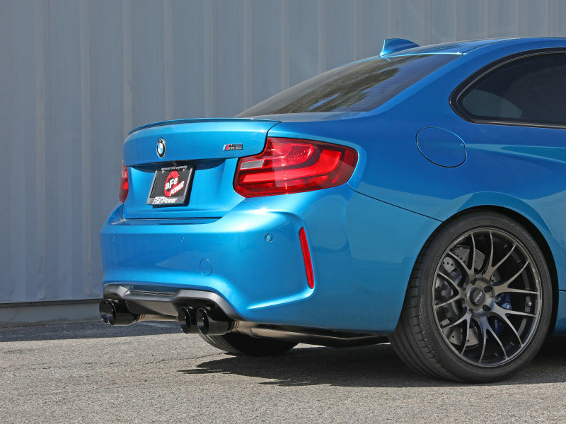 aFe 16-18 BMW M2 L6-3.0L MACH Force-Xp 3in to 2.5in 304 SS Cat-Back Exhaust System-Quad Black Tips aFe