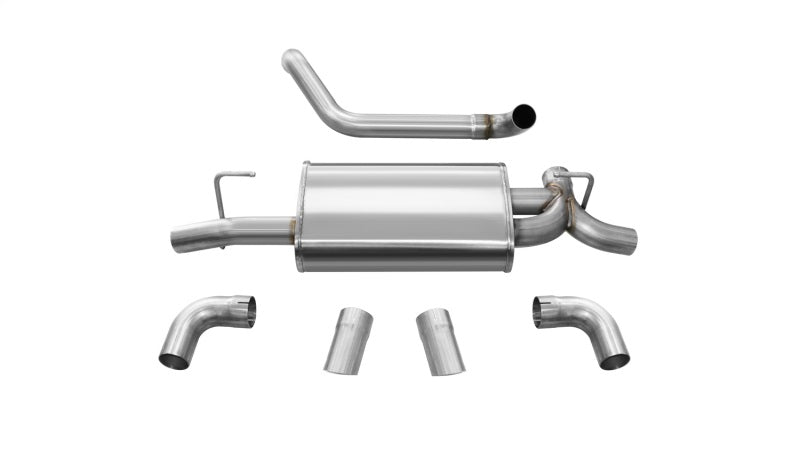 Corsa 18+ Jeep Wrangler JL 2.5in Dual Rear Turn Down Exit Sport Axle-Back Exhaust CORSA Performance