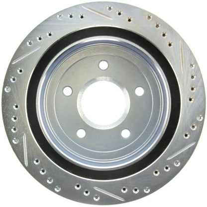 StopTech Select Sport Drilled & Slotted Rotor - Rear Right - eliteracefab.com