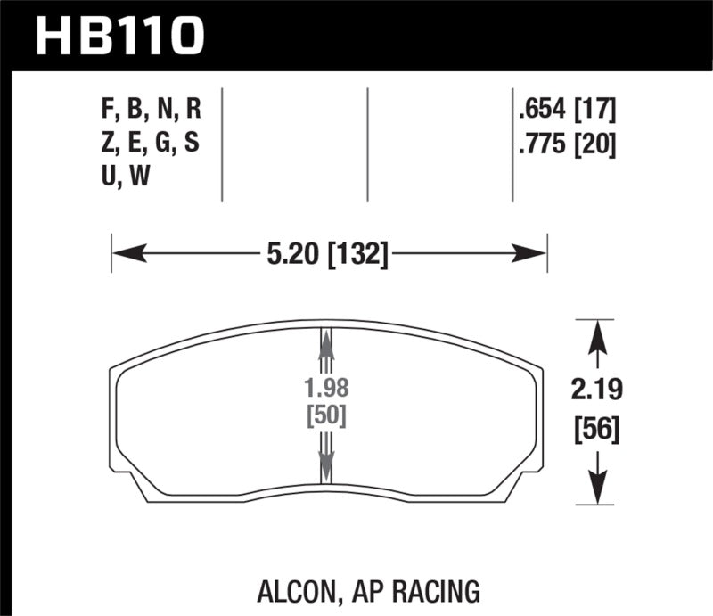 Hawk Performance HT-10 Brake Pads - HB110S.654 Hawk Performance