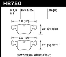 Load image into Gallery viewer, Hawk Performance HPS 5.0 Front Brake Pads - HB750B.720