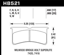 Load image into Gallery viewer, Hawk Wilwood Superlite SL4R 7420 HPS 5.0 Brake Pads - eliteracefab.com