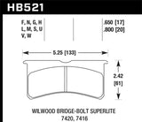 Hawk Performance DTC-50 Brake Pads - HB521V.650