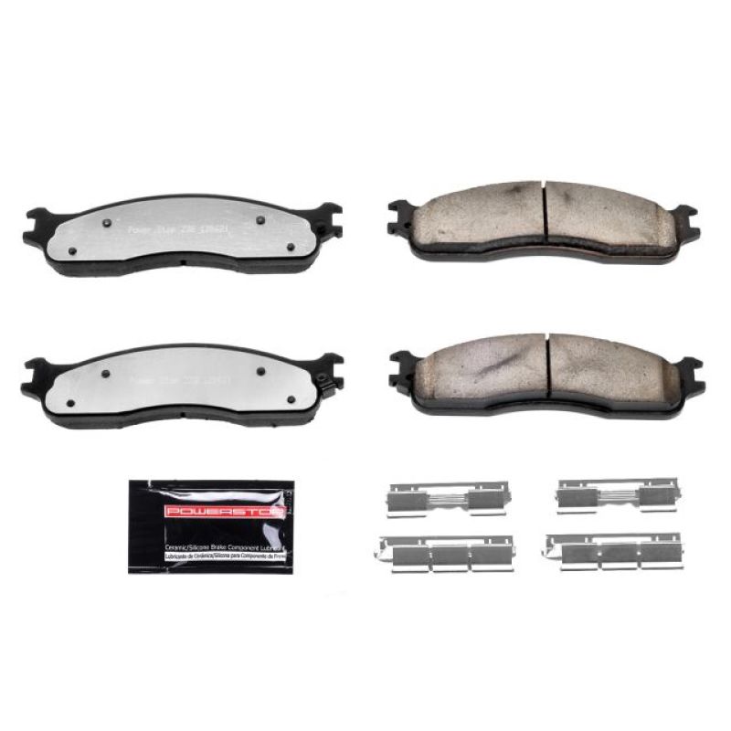 Power Stop 06-08 Dodge Ram 1500 Front Z36 Truck & Tow Brake Pads w/Hardware - eliteracefab.com