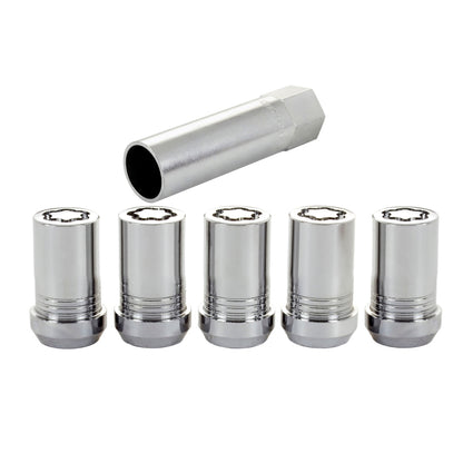 McGard Wheel Lock Nut Set - 5pk. (Cone Seat Tuner) M14X1.5 / 22mm Hex / 1.648in OAL - Chrome