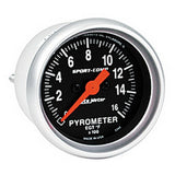 Autometer Sport-Comp 52mm 0-1600 Deg F Electronic EGT Gauge Kit