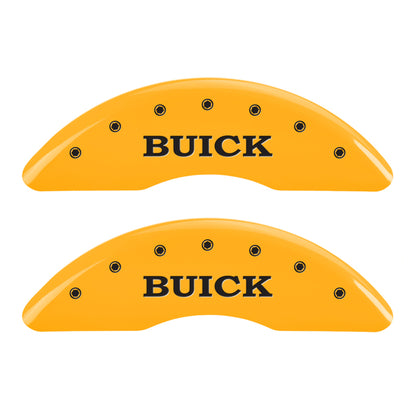 MGP 4 Caliper Covers Engraved Front Buick Rear Yellow Finish Black Char 2015 Buick Regal MGP