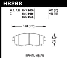 Load image into Gallery viewer, Hawk 03-04 G35/03-05 G35X/ 02-05 350z w/o Brembo DTC-60 Race Front Brake Pads - eliteracefab.com