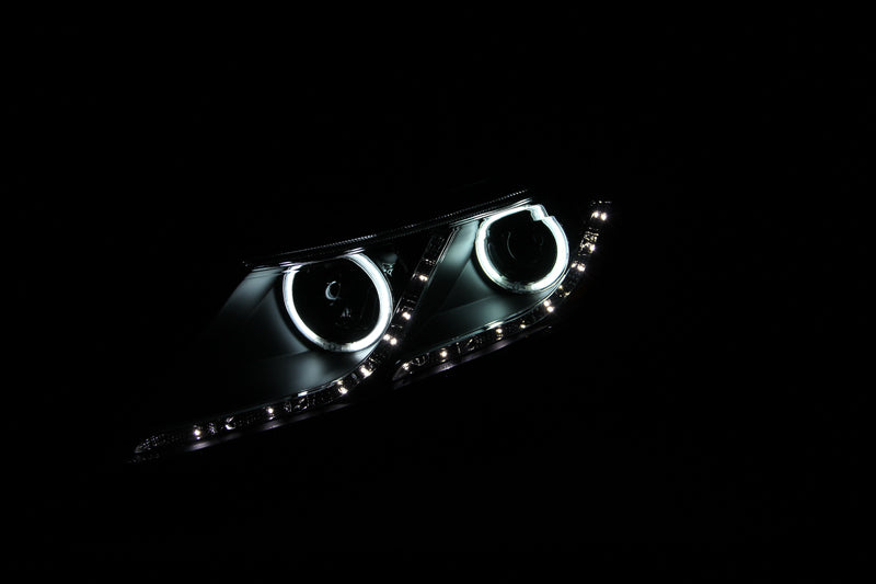 ANZO USA Kia Optima Projector Headlights W/ Halo Black Ccfl; 2011-2013 - eliteracefab.com