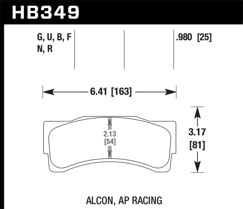 Hawk Performance DTC-70 Rear Brake Pads - HB349U.980 Hawk Performance