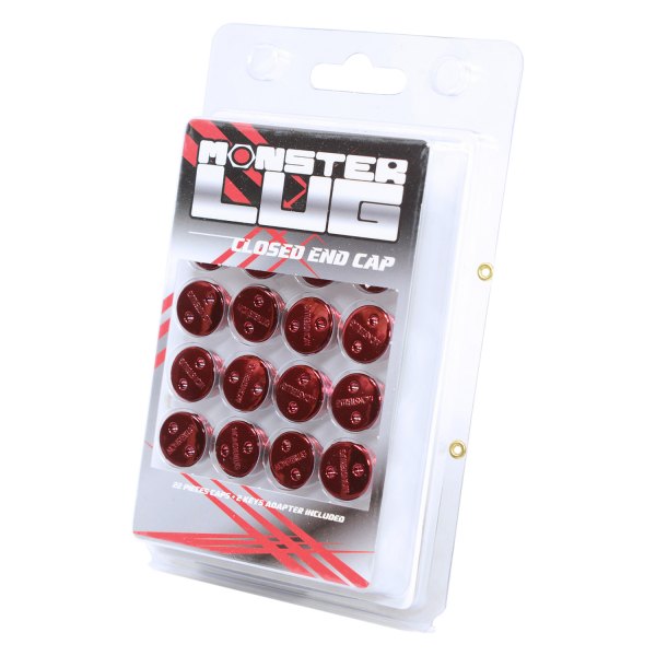 WHEEL MATE MONSTER LUG NUT CAPS – RED 14×1.50 - eliteracefab.com