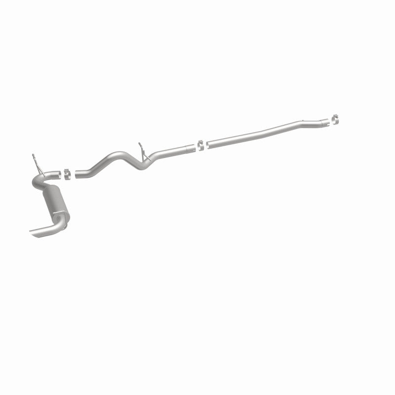 MagnaFlow 12-14 Jeep Wrangler 4dr Single Straight Rear P/S Exit Stainless C/B Performance Exhaust Magnaflow