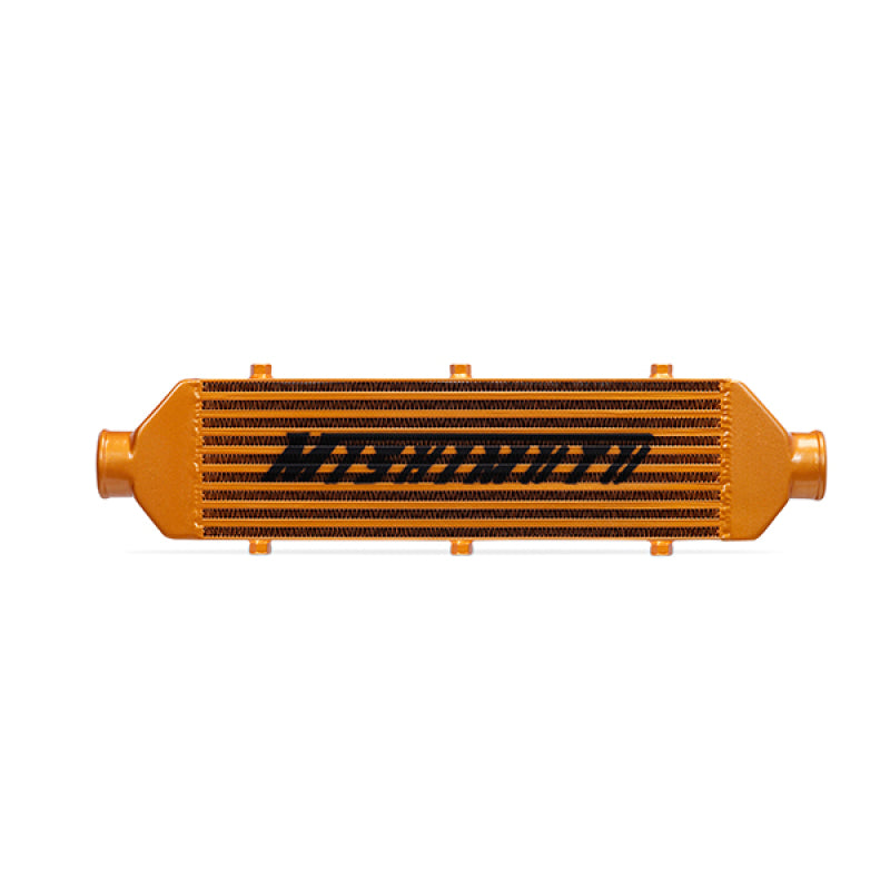 Mishimoto Universal Gold Z Line Intercooler Overall Size: 28x8x3 Core Size: 21x6x2.5 Inlet / Outlet - eliteracefab.com