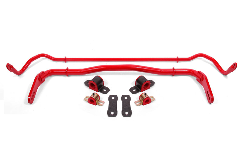 BMR 08-19 Dodge Challenger Front/Rear Hollow 38mm/25mm Sway Bar Kit w/ Bushings - Red - eliteracefab.com