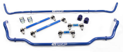 SuperPro 2018 Kia Stinger Base Front / Rear 24mm F/18mm R Adjustable Sway Bar and Link Set - eliteracefab.com