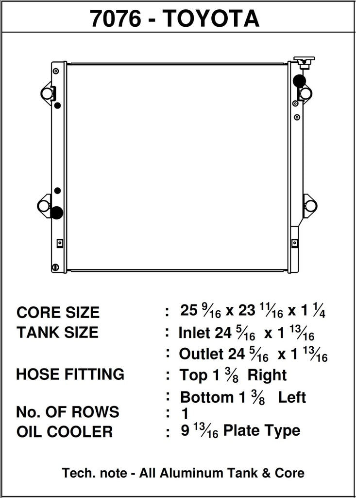 CSF High Performance Radiator Toyota FJ Cruiser | 4Runner 2003-2014 - eliteracefab.com