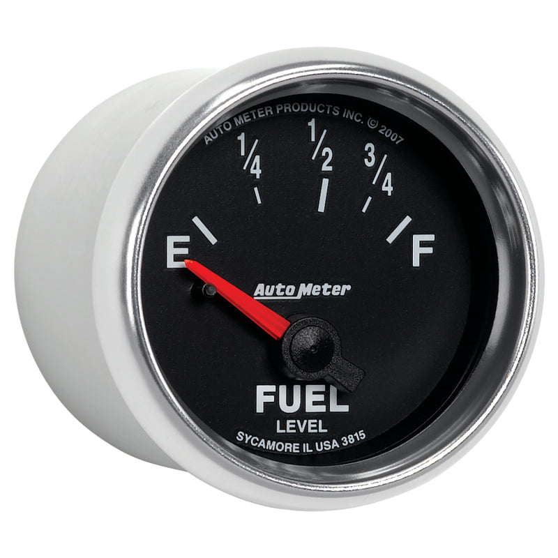 AutoMeter Gauge Fuel Level 2-1/16in. 73 Ohm(e) to 10 Ohm(f) Elec Gs 3815