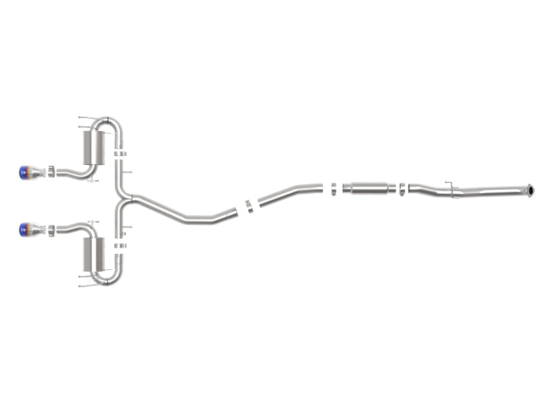 aFe Takeda 3in 304 SS Cat-Back Exhaust System w/Blue Flame Tips 17-20 Honda Civic Sport L4-1.5L (t) aFe