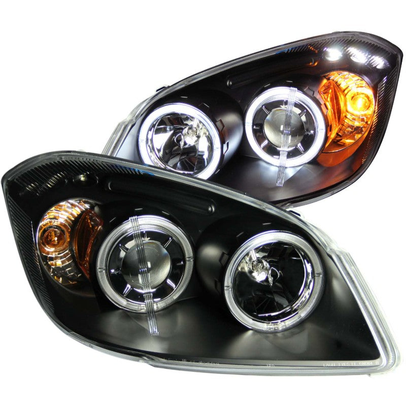 ANZO USA Chevrolet Cobalt Projector Headlights W/ Halo Black W/ Led; 2005-2010 - eliteracefab.com