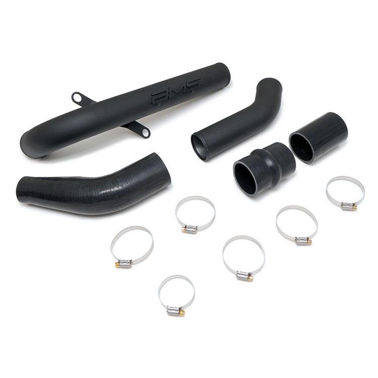 AMS Black Upper Intercooler Pipe / Hot Pipe | 2008-2015 Mitsubishi Evo X - eliteracefab.com