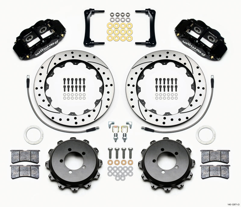 Wilwood Narrow Superlite 4R Rear Kit 12.88in Drilled 2012-Up Toyota / Scion FRS w/Lines Wilwood