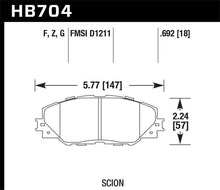 Load image into Gallery viewer, Hawk Performance HPS 5.0 Front Brake Pads - HB704B.692