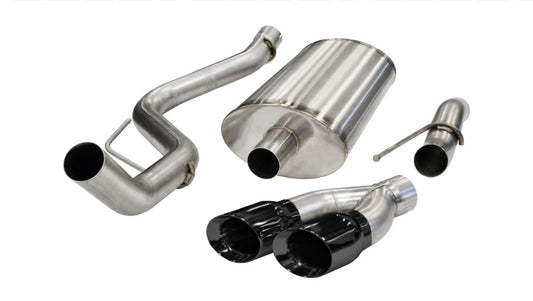Corsa 10-10 Ford F-150 Raptor 5.4L V8 Black Sport Cat-Back Exhaust CORSA Performance