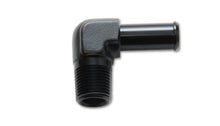 Load image into Gallery viewer, Vibrant -8AN to 3/8in Hose Barb 90 Degree Adapter - Anodized Black - eliteracefab.com