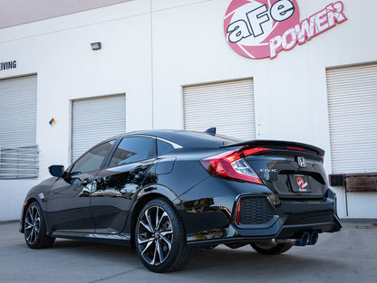 aFe Takeda 2.5in 304 SS Cat-Back Exhaust System w/ Blue Tips 17-20 Honda Civic Si Sedan I4 1.5L aFe