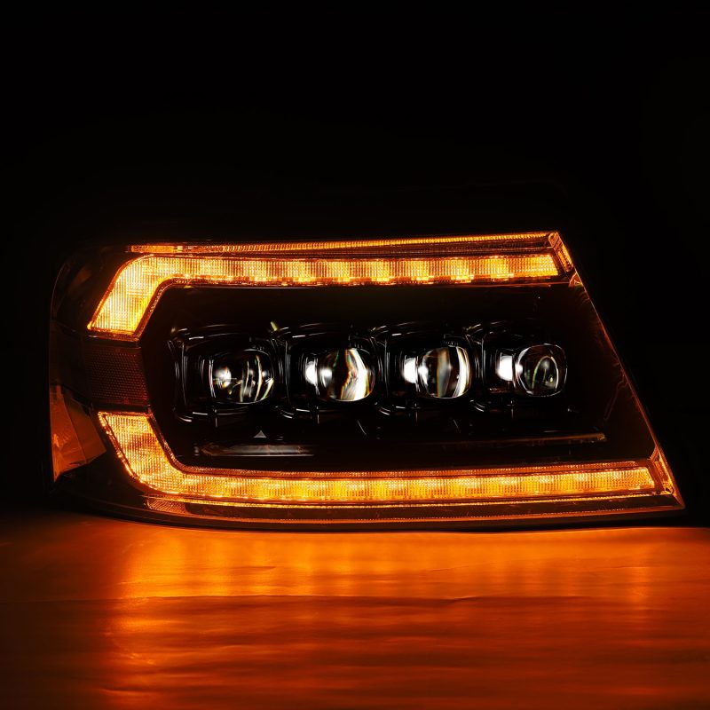 AlphaRex 880130 04-08 Ford F-150 (No 2004 Heritage) NOVA-Series LED Proj HL Chrome w/Actv Light / Seq. Sig