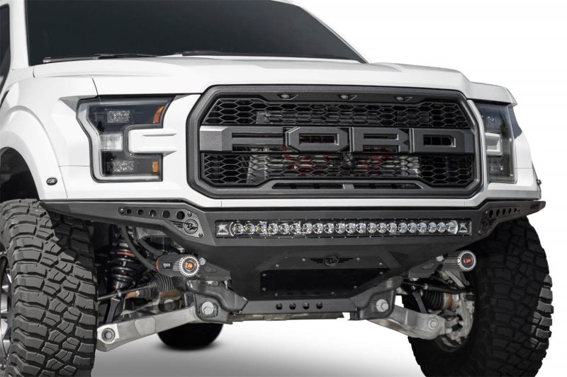 Addictive Desert Designs 17-20 Ford F-150 Raptor Rock Fighter Frame Cut Front Bumper - eliteracefab.com