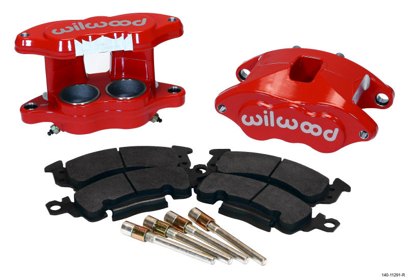 Wilwood D52 Front Caliper Kit - Red 2.00 / 2.00in Piston 1.04in Rotor - eliteracefab.com