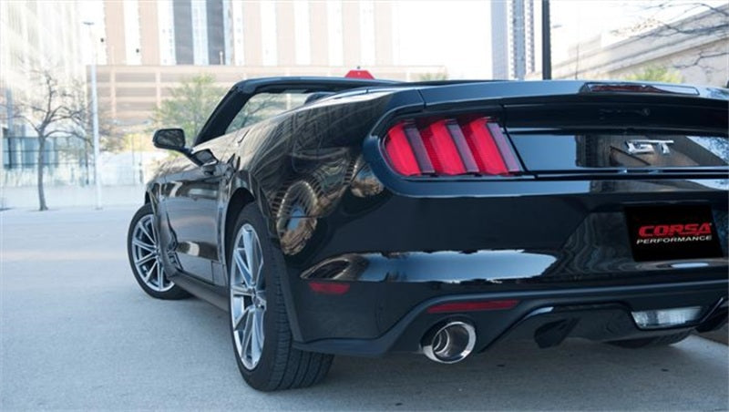 Corsa 15-16 Ford Mustang GT Convertible 5.0L V8 Polished Xtreme Dual Rear Exit Exhaust - eliteracefab.com