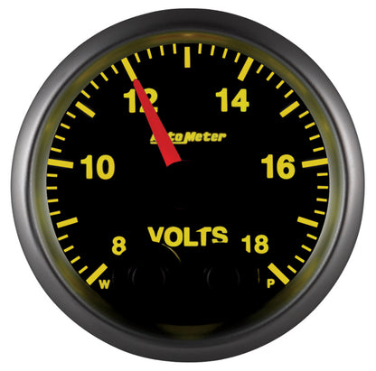 Autometer Elite 52.4mm Peak & Warn w/ Electronic Control 8-18 Volt Voltmeter 5683