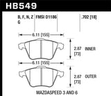 Hawk Performance DTC-60 Front Brake Pads - HB549G.702