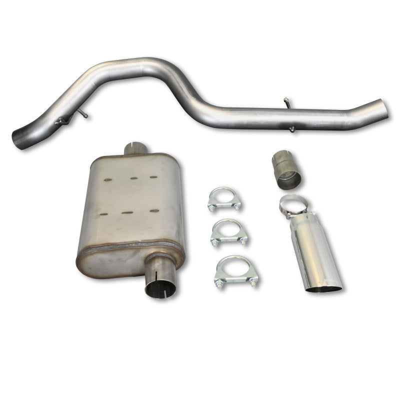 JBA 97-99 Jeep Wrangler TJ 2.5L/4.0L 304SS Single Rear Exit Cat-Back Exhaust JBA