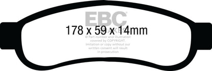 EBC 08-10 Ford F250 (inc Super Duty) 5.4 (2WD) Yellowstuff Rear Brake Pads - eliteracefab.com