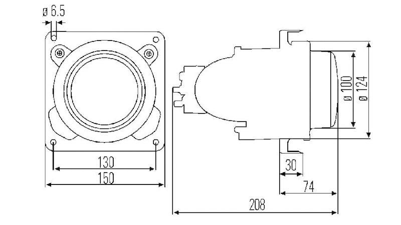 Hella Headlamp DeUs A 1Bl  - 007834087