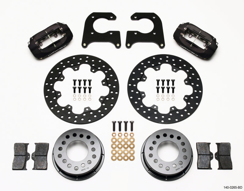 Wilwood Forged Dynalite Rear Drag Kit Drilled Rotor M-W / Lamb Ends 1/2in Studs Wilwood