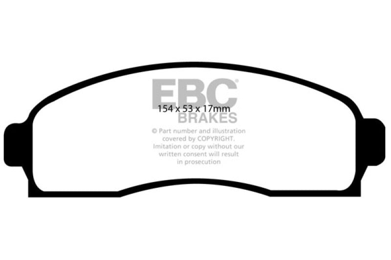 EBC 03-06 Chevrolet Equinox 3.4 Yellowstuff Front Brake Pads - eliteracefab.com
