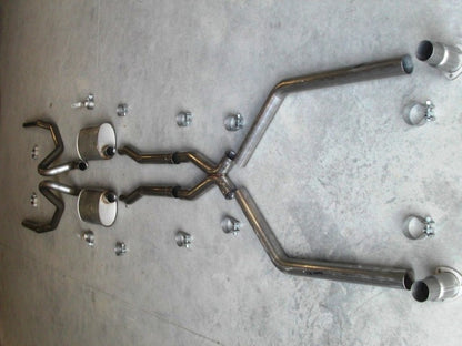 Stainless Works Chevy Chevelle Small/Big Block 1966-67 Exhaust 2 1/2in for Headers with X-Pipe Stainless Works