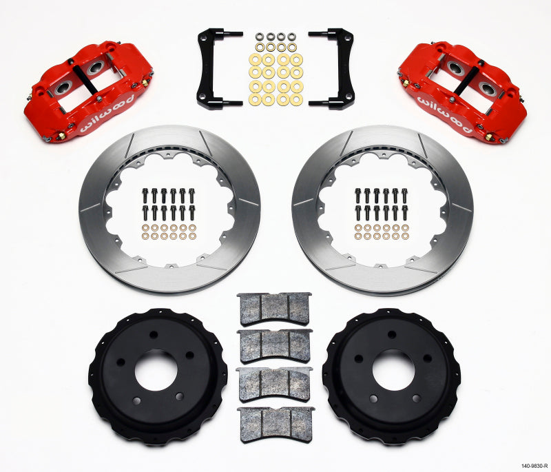 Wilwood Narrow Superlite 4R Rear Kit 12.88in Red 98-02 Camaro/Firebird - eliteracefab.com