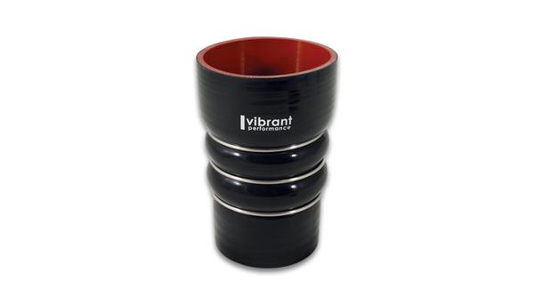 Vibrant 3.00in x 4.00in In/Out 45 Degree Black Silicone Transition Hose - eliteracefab.com