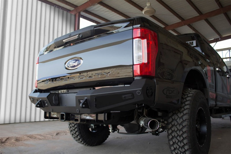 Addictive Desert Designs 17-18 Ford F-250 HoneyBadger Rear Bumper w/ Backup Sensor Cutouts Addictive Desert Designs