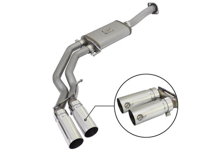 aFe Rebel Exhausts 3in SS Cat-Back 15-16 Ford F-150 EcoBoost V6 2.7/3.5L V8 5.0L w/ Polished Tips aFe