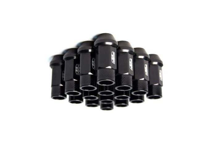 STREET SERIES FORGED EXTENDED LUG NUT SET OF 20 - Flat Black 12 x 1.50mm - eliteracefab.com