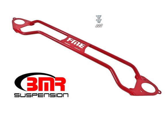 BMR FRONT STRUT TOWER BRACE TWIN TUBE RED (2016+ CAMARO) - eliteracefab.com